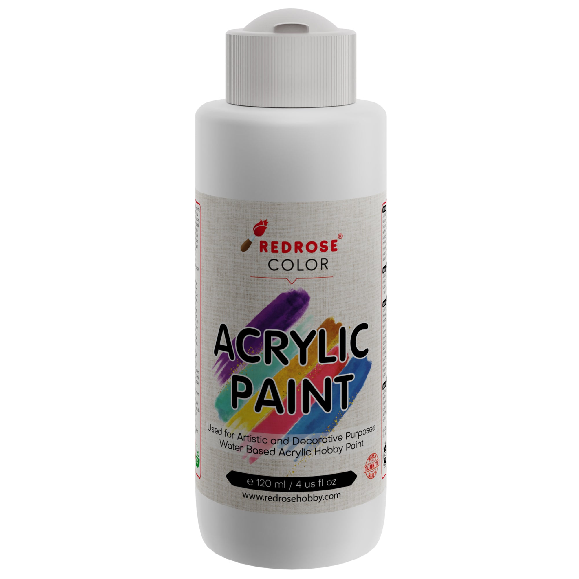 Pintura acrílica blanca rosa roja 120ml