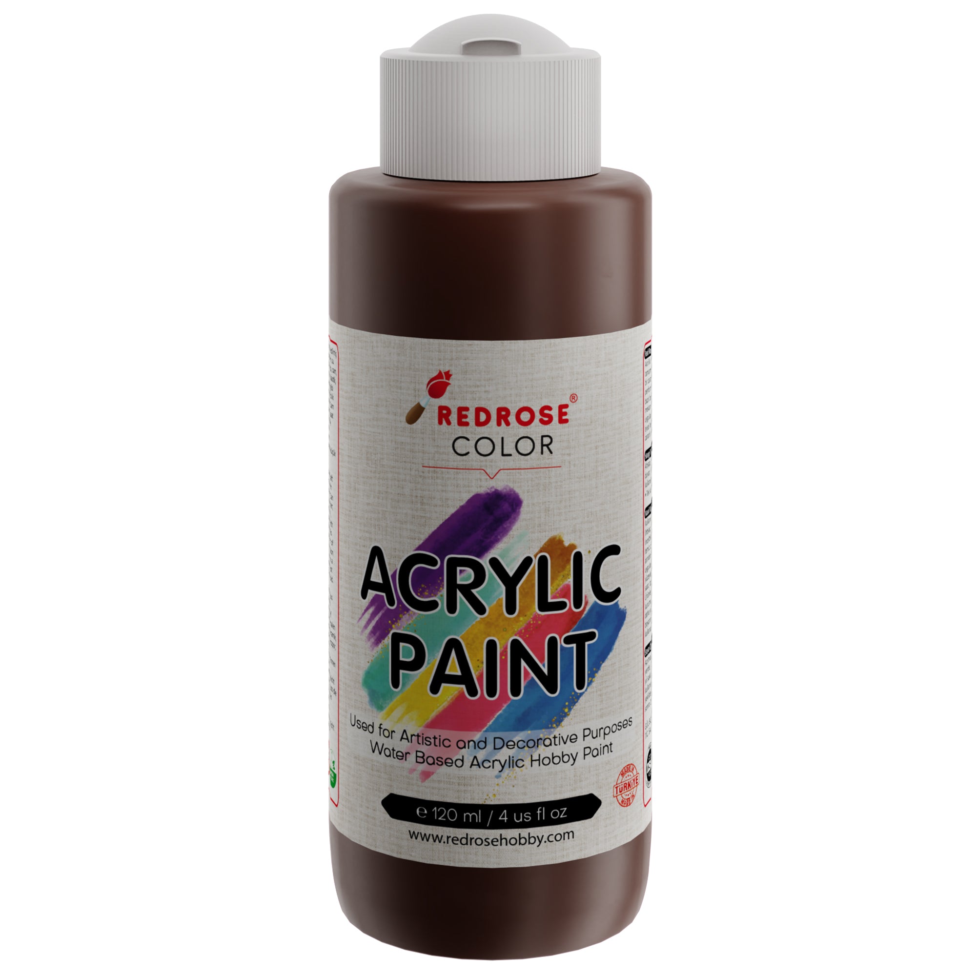 Pintura acrílica de color marrón rosa roja 120 ml