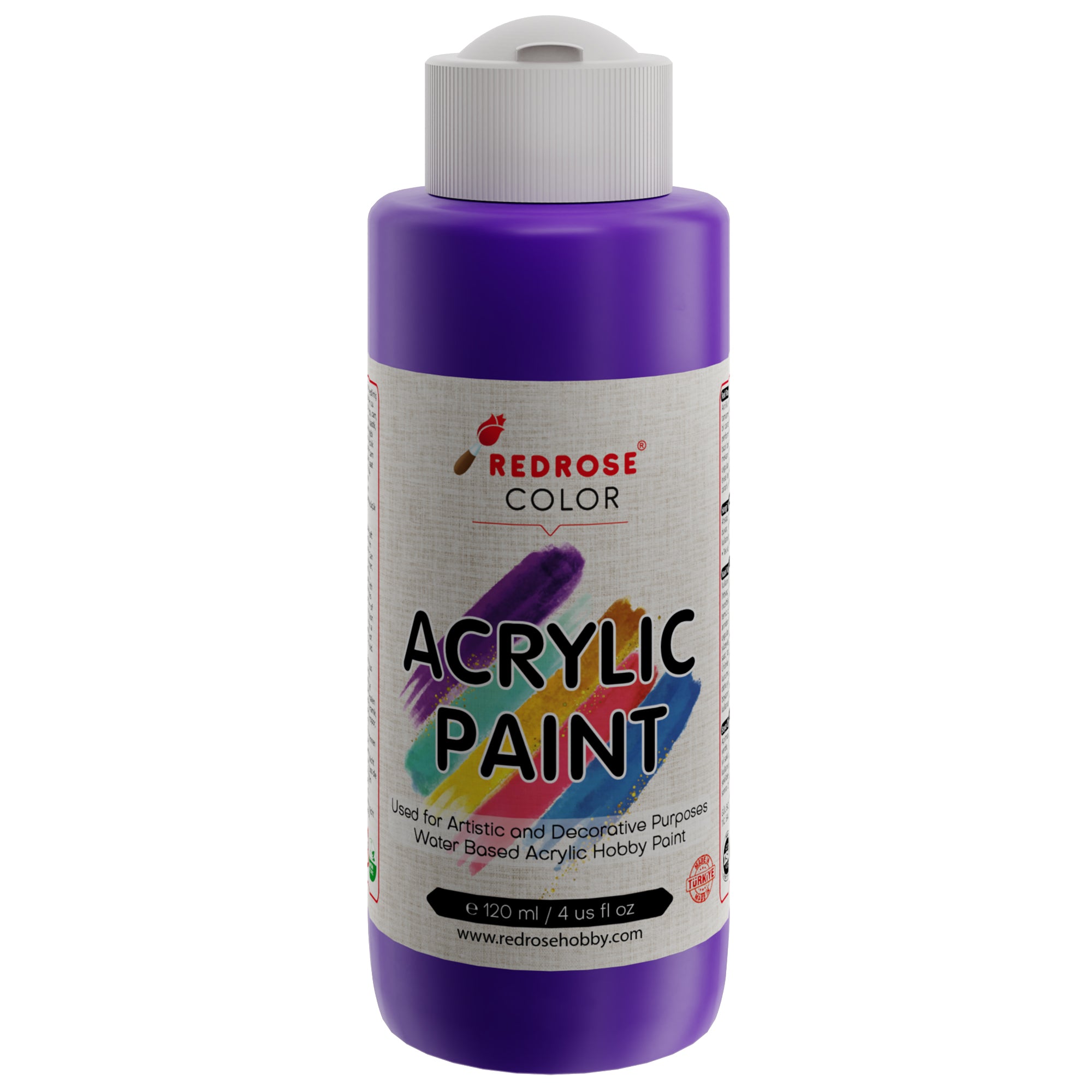 Pintura acrílica de color rosa roja 120ml