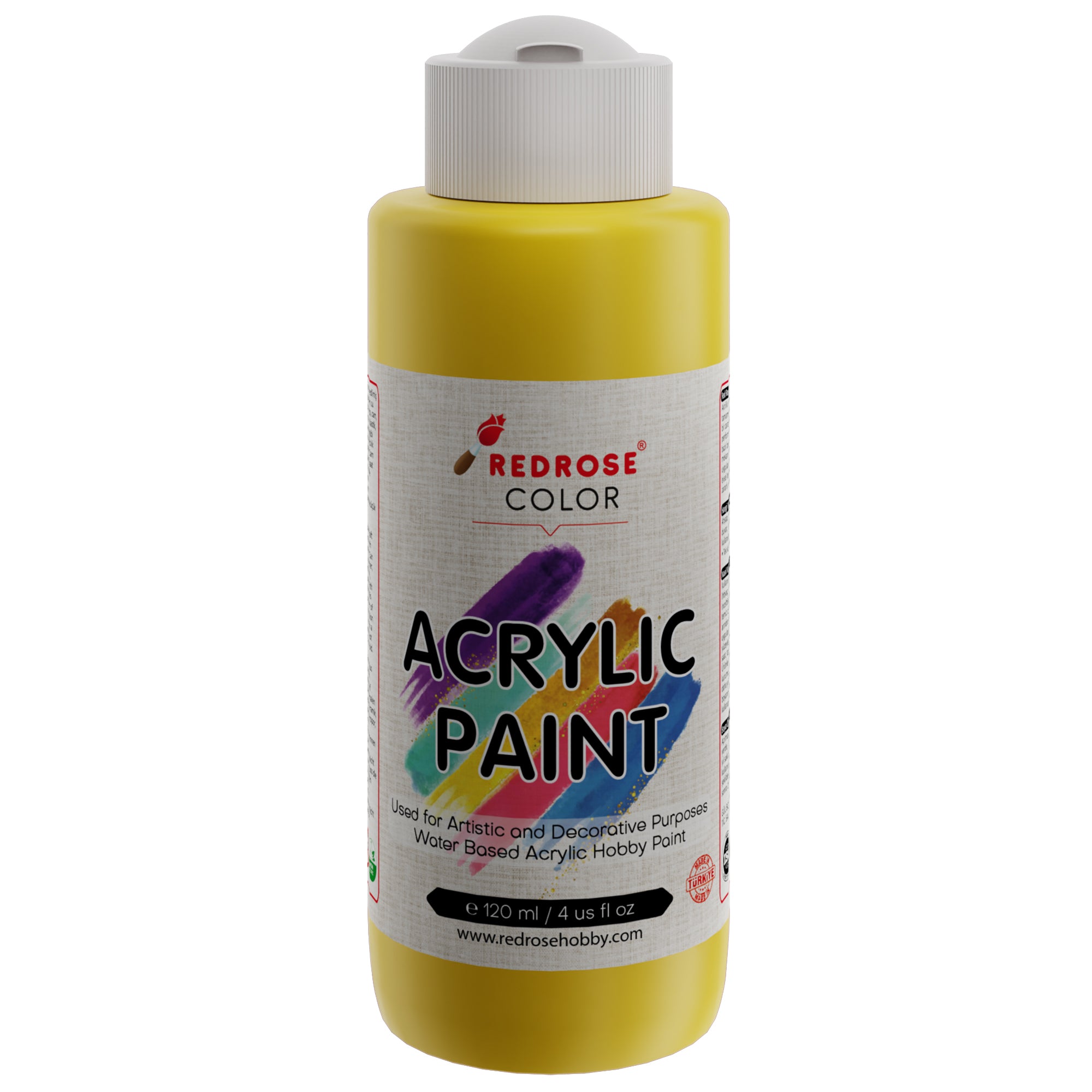 Pintura acrílica amarilla rosa roja 120 ml