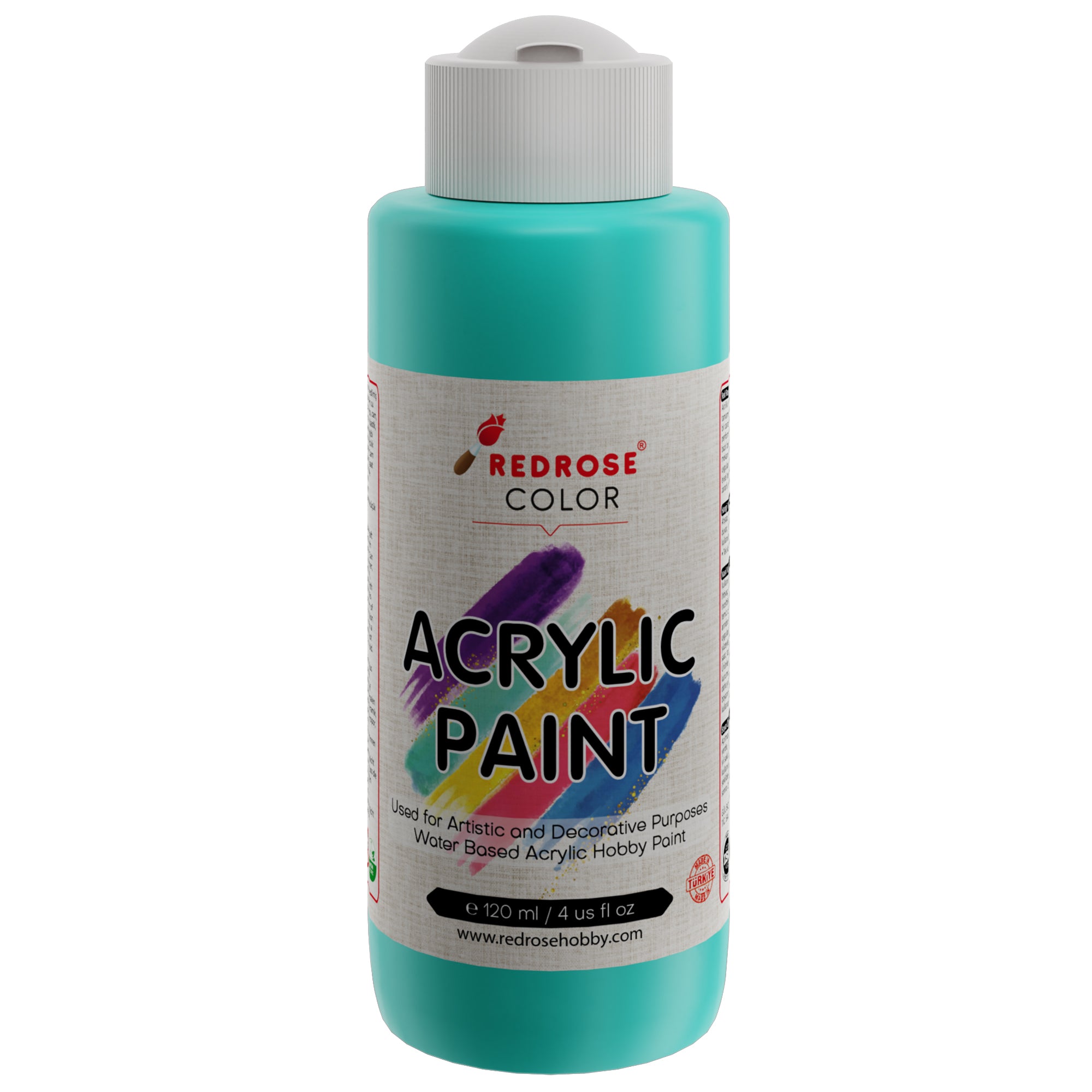 Pintura acrílica de color rosa roja 120ml