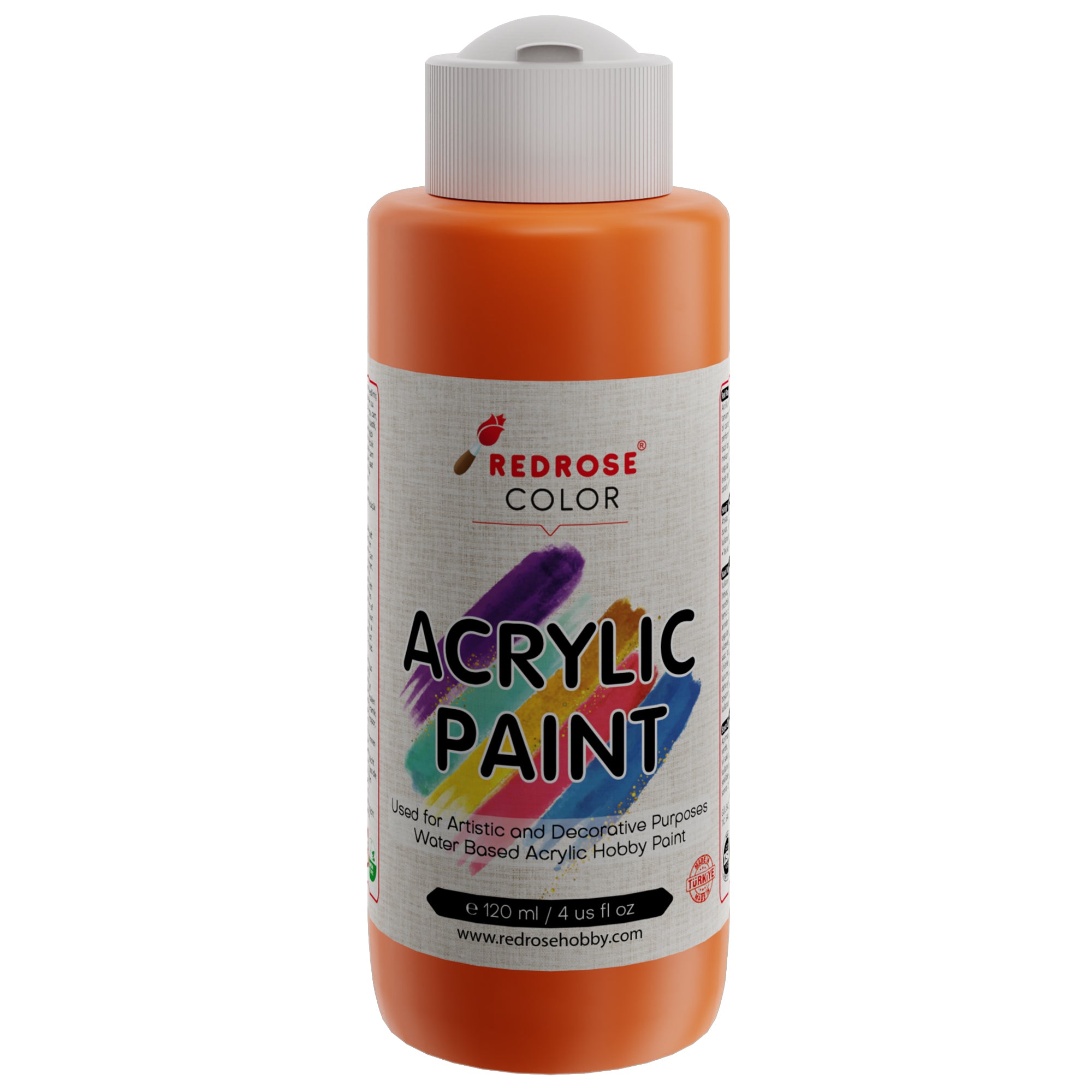 Pintura acrílica de color naranja roja de color rojo 120 ml