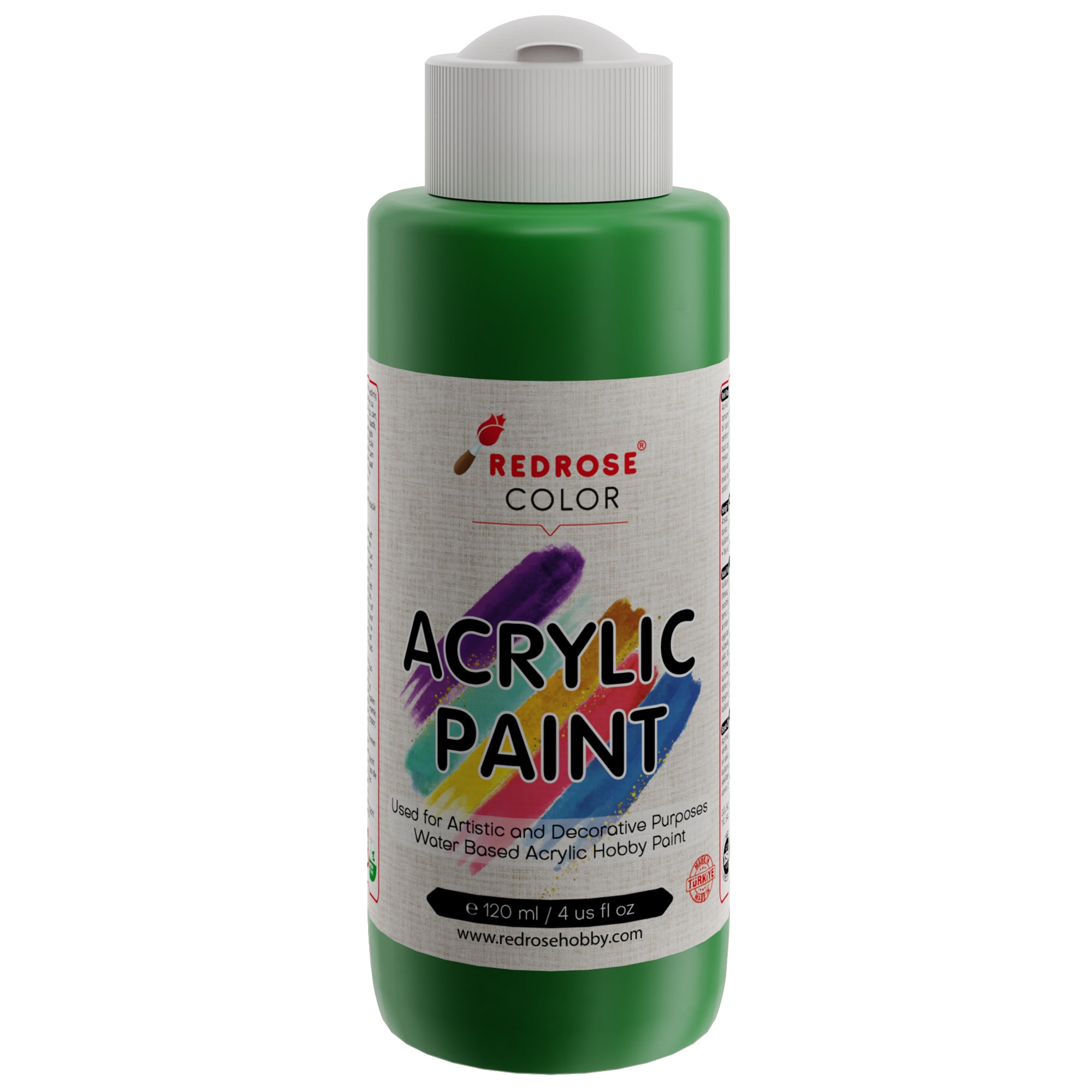 Pintura acrílica verde rosa roja 120 ml