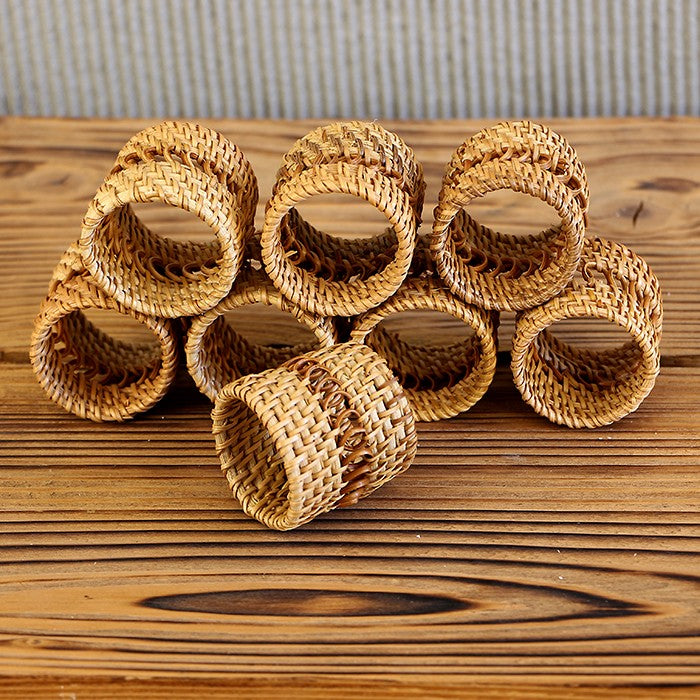 Zarina Rattan Serviettenring 8 PCs 5x5 cm