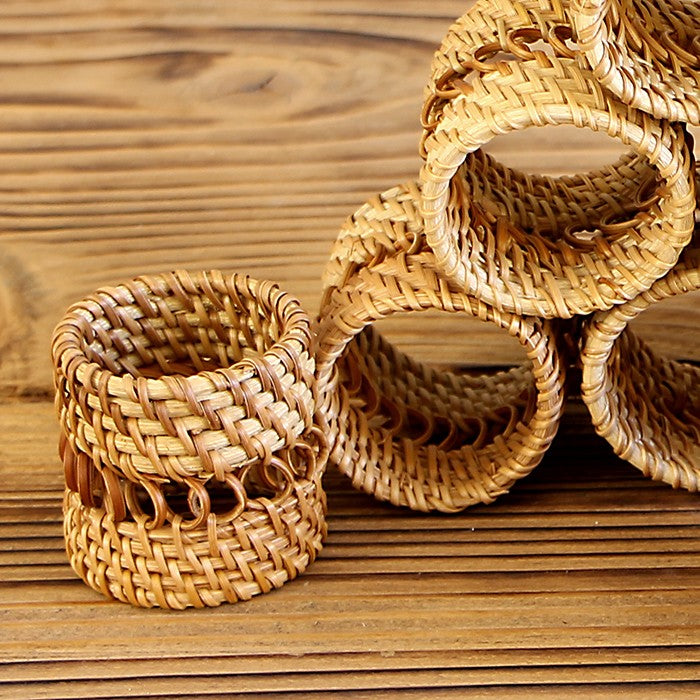 Zarina Rattan Serviettenring 8 PCs 5x5 cm