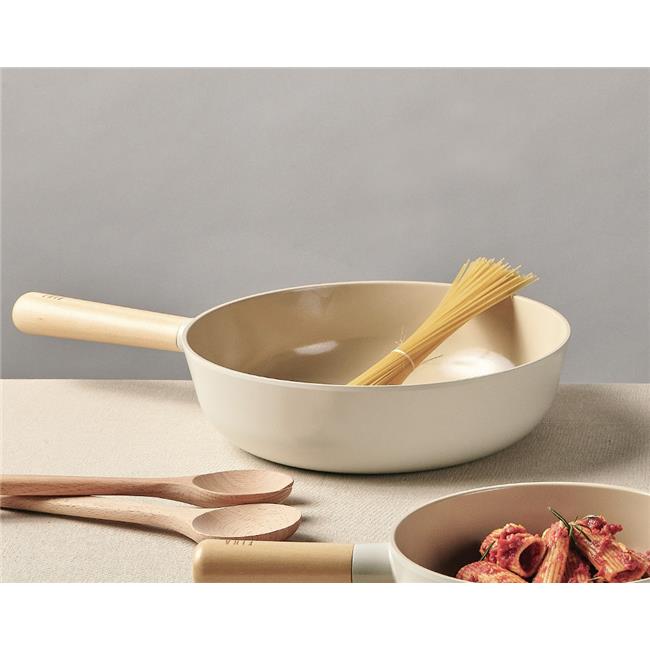 Neoflam Fika de aluminio fundido aluminio wok freír 26 cm beige