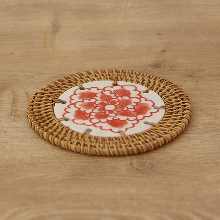 Rattan gerahmt 12 cm. Red Cloud Decorative Objekt