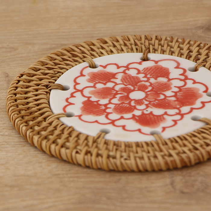 Rattan gerahmt 12 cm. Red Cloud Decorative Objekt