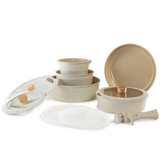 NEOFLAM MIDAS SET grande Beige Induction 11 Piece