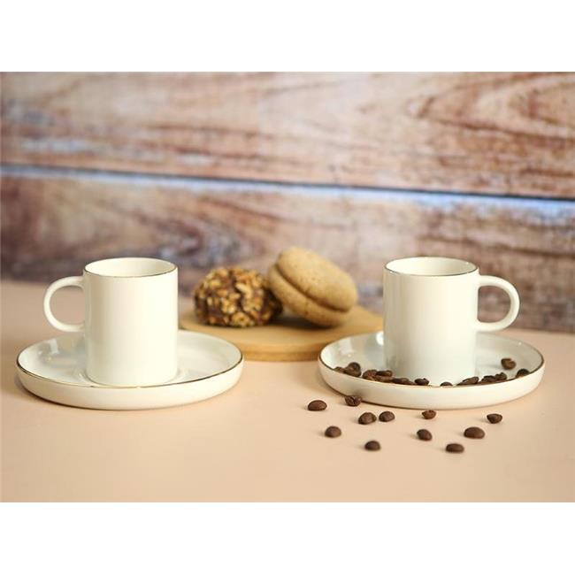 Porland Chopin Gold vergoldete Kaffeetasse Set 4 Stück