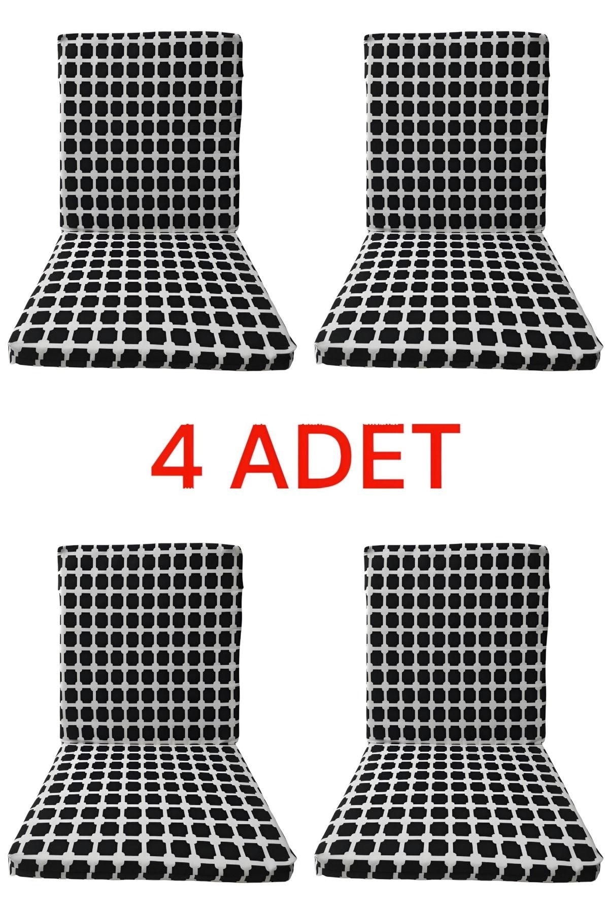 Chair Cushion Set Acoustic Black - 4 Pieces