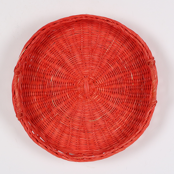 Rattan rojo 35x 7/11 cm. Bandeja de ratán