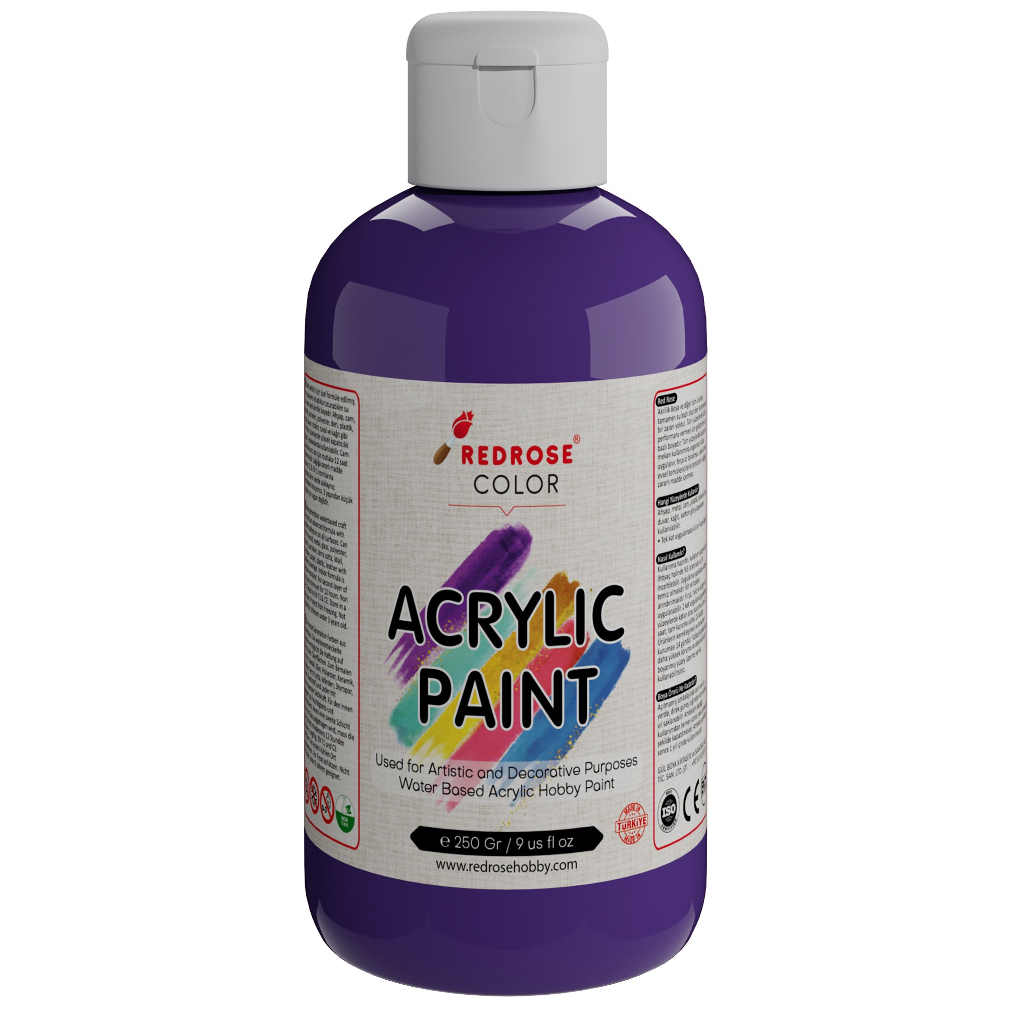 Pintura acrílica de color rosa roja 250gr