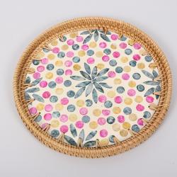 Anita Pearlescent Rattan Tably & Wall Decor 30x2,5 cm