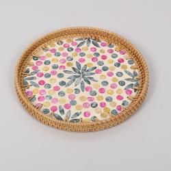 Anita Pearlescent Rattan Tably & Wall Decor 30x2,5 cm