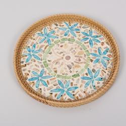 Anita Pearlescent Rattan Tably & Wall Decor 30x2,5 cm