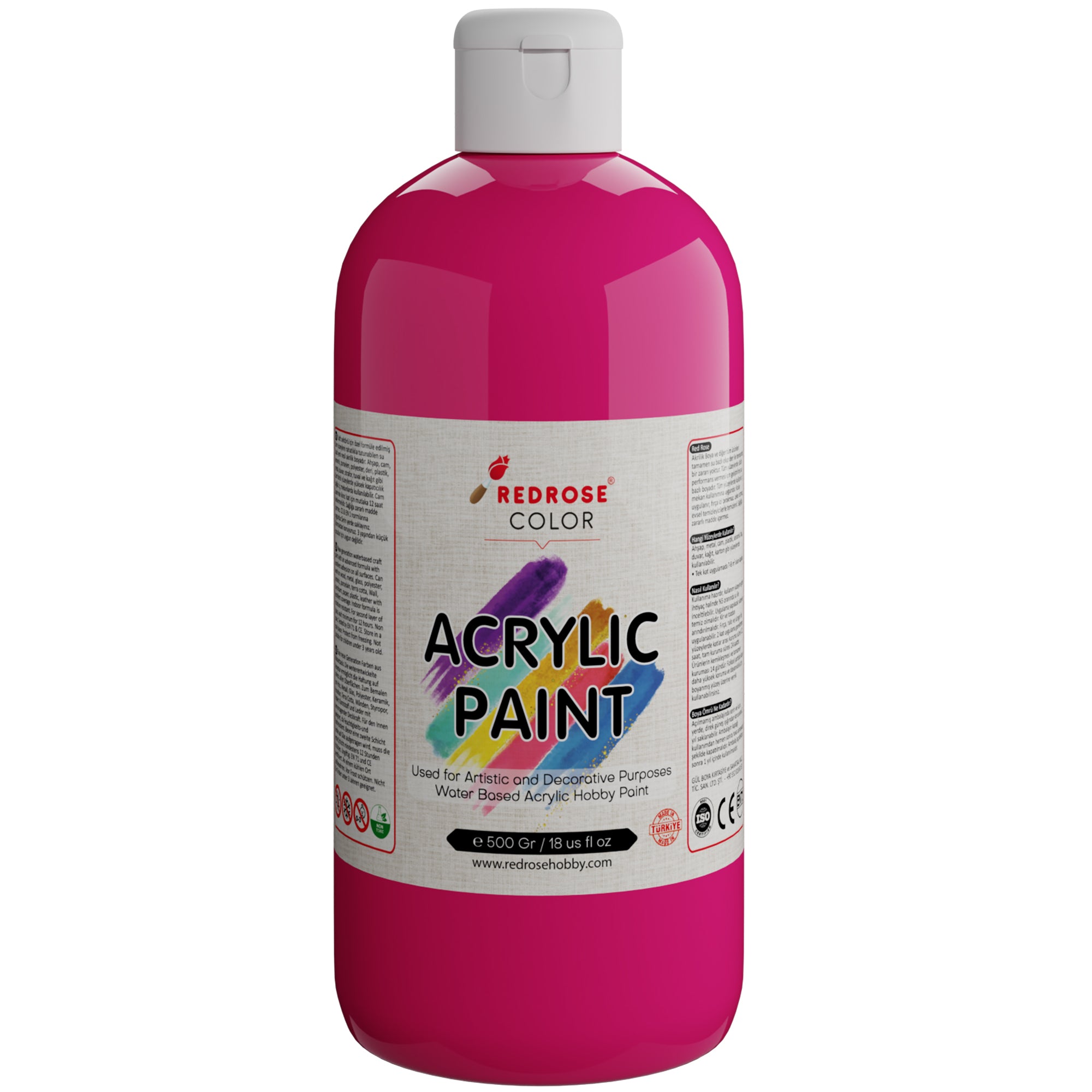 Pintura acrílica de rosa roja 500gr