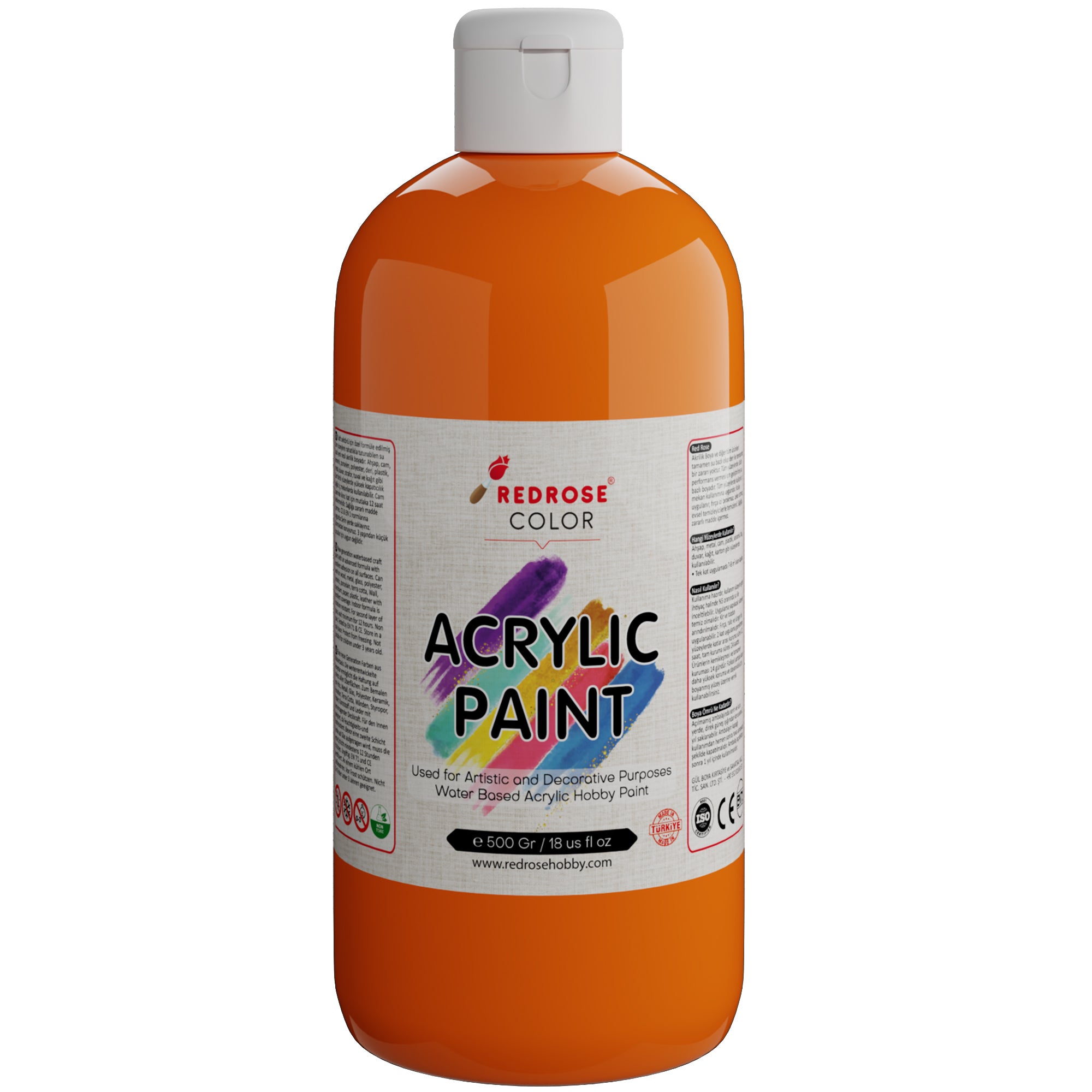 Pintura acrílica de color naranja rojo de color rojo 500gr