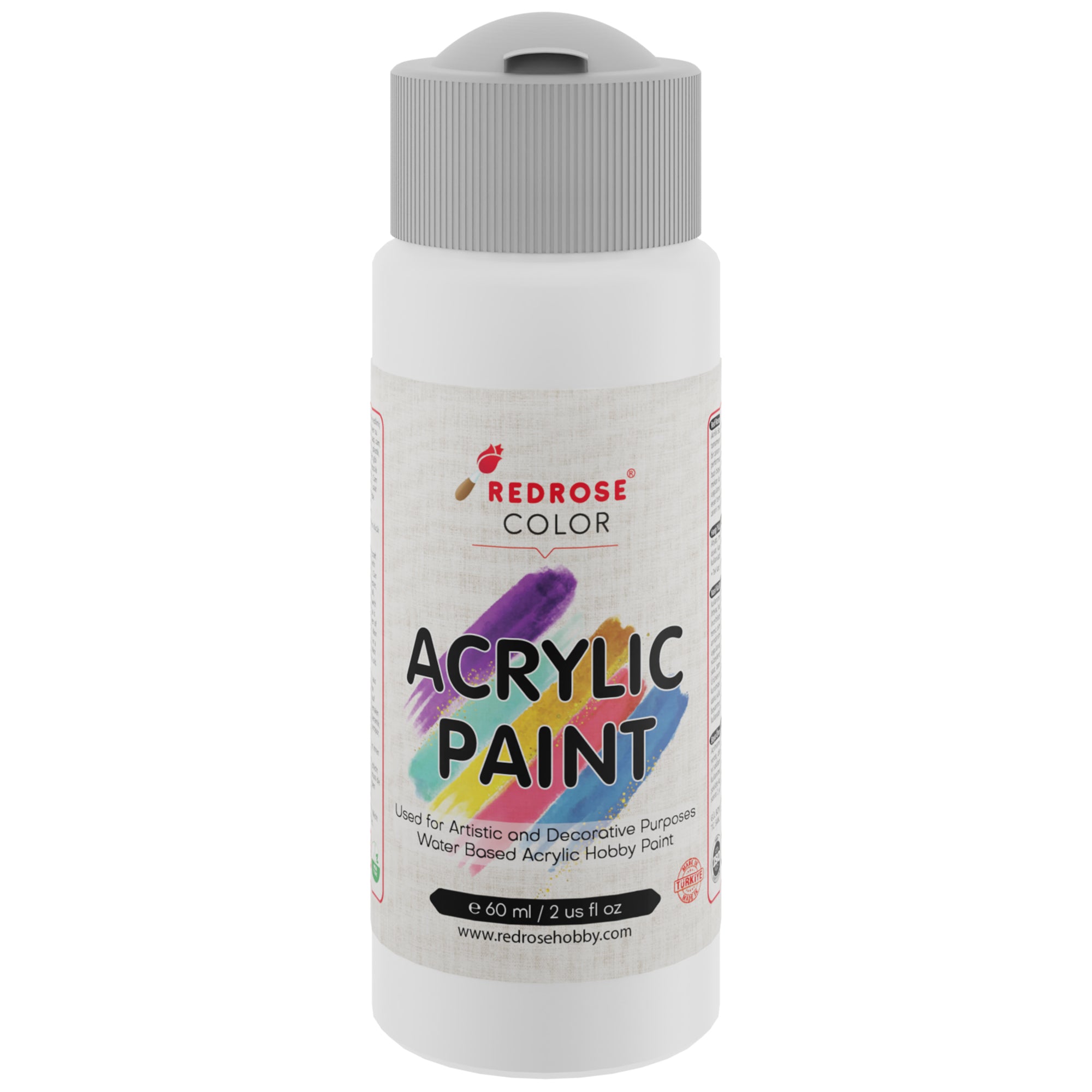 Peinture acrylique blanc rose rouge 60 ml