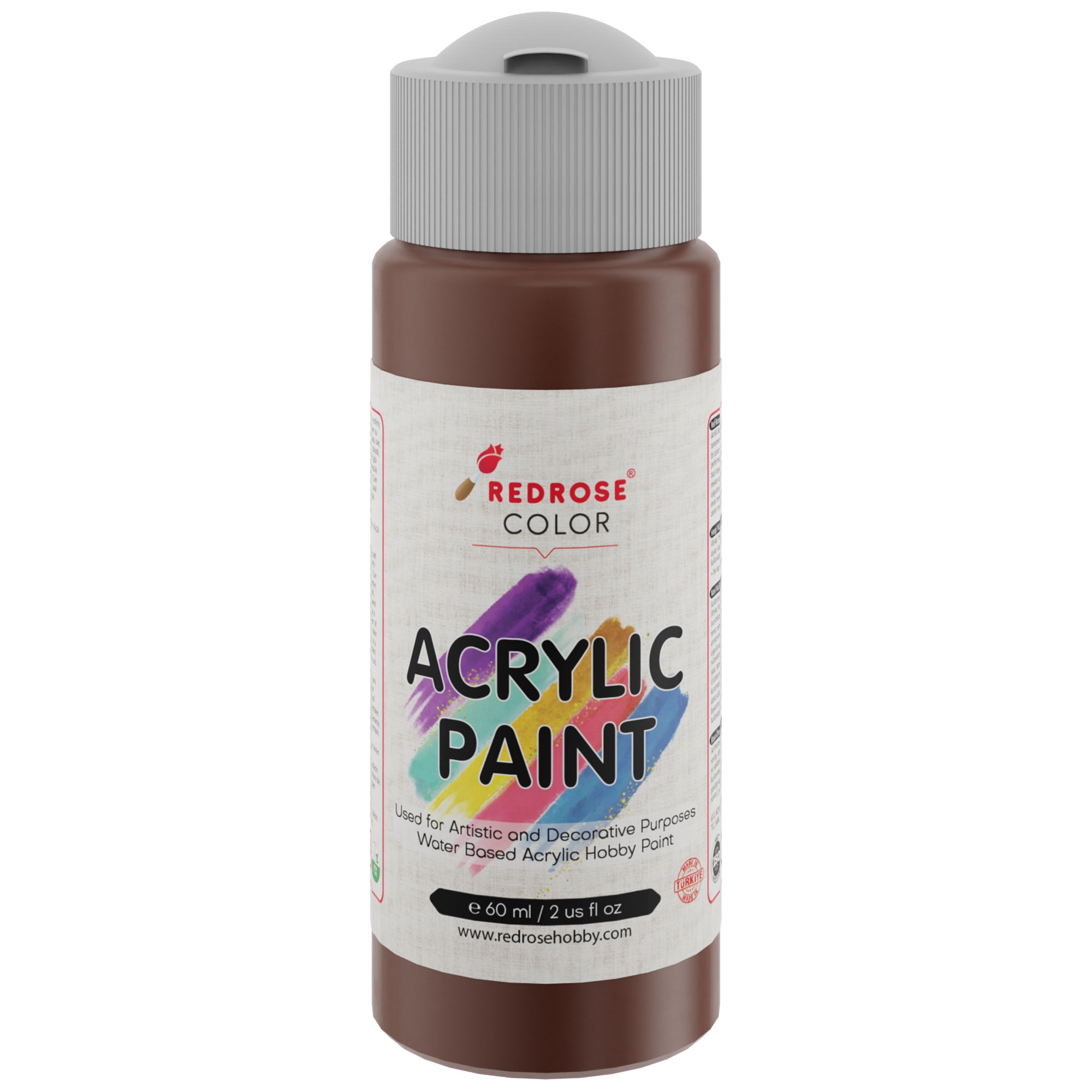 Pintura acrílica de color marrón rosa roja 60 ml