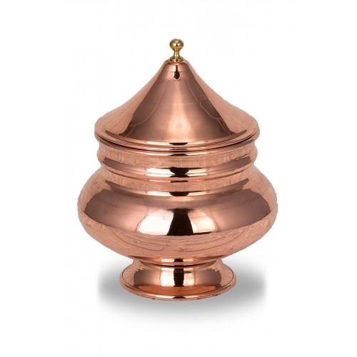 Turna Copper Rumelia Sugar Bowl Plain Red Turna5763-1