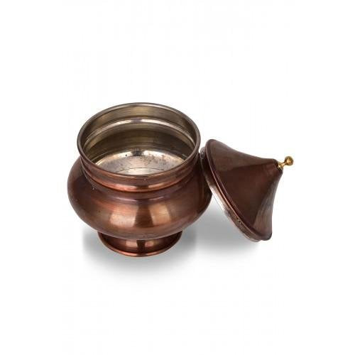 Turna Copper Rumelia Sugar Bowl Flat Oxyde Turna5763-3