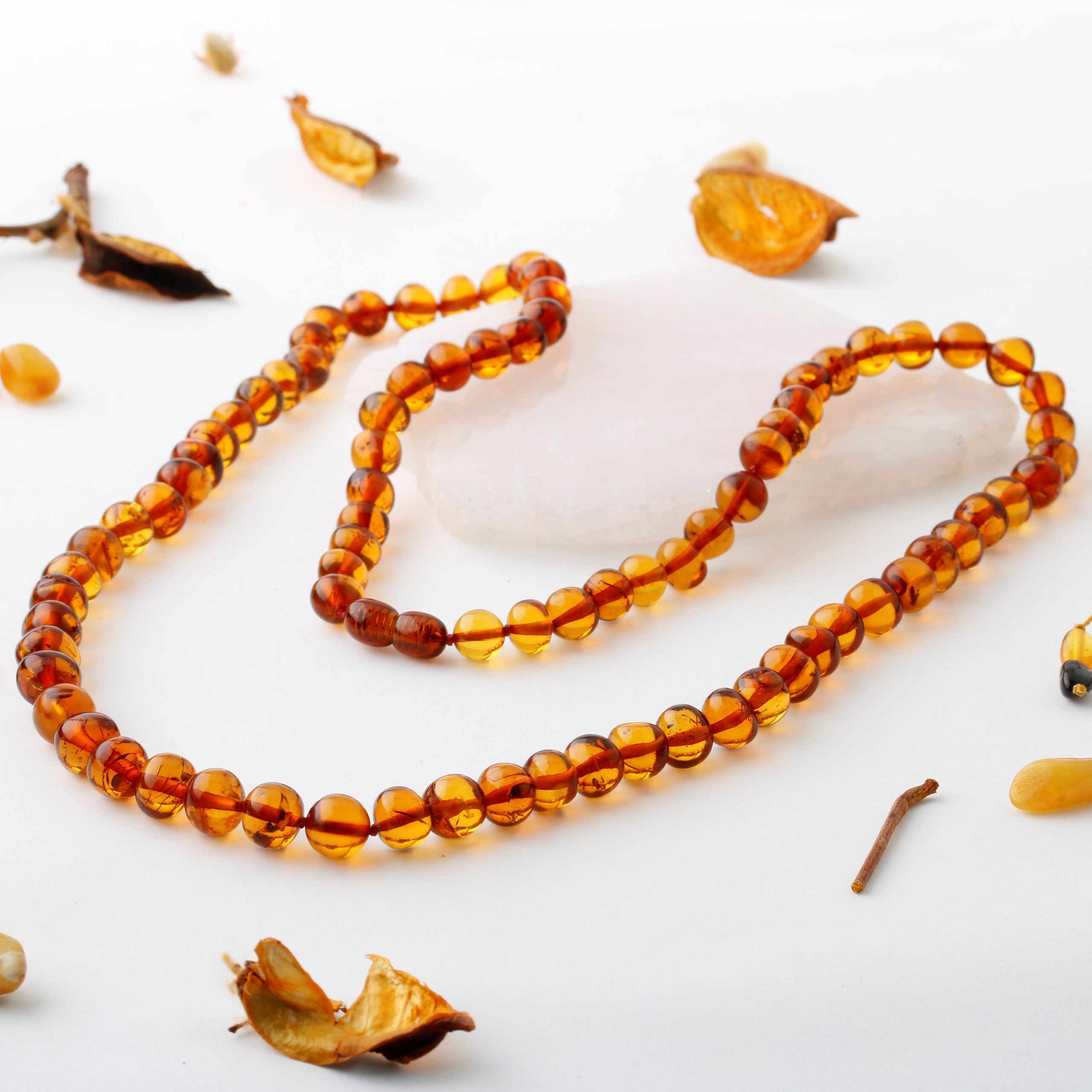 Collana certificata della serie di pietre naturali Amber Natural Original