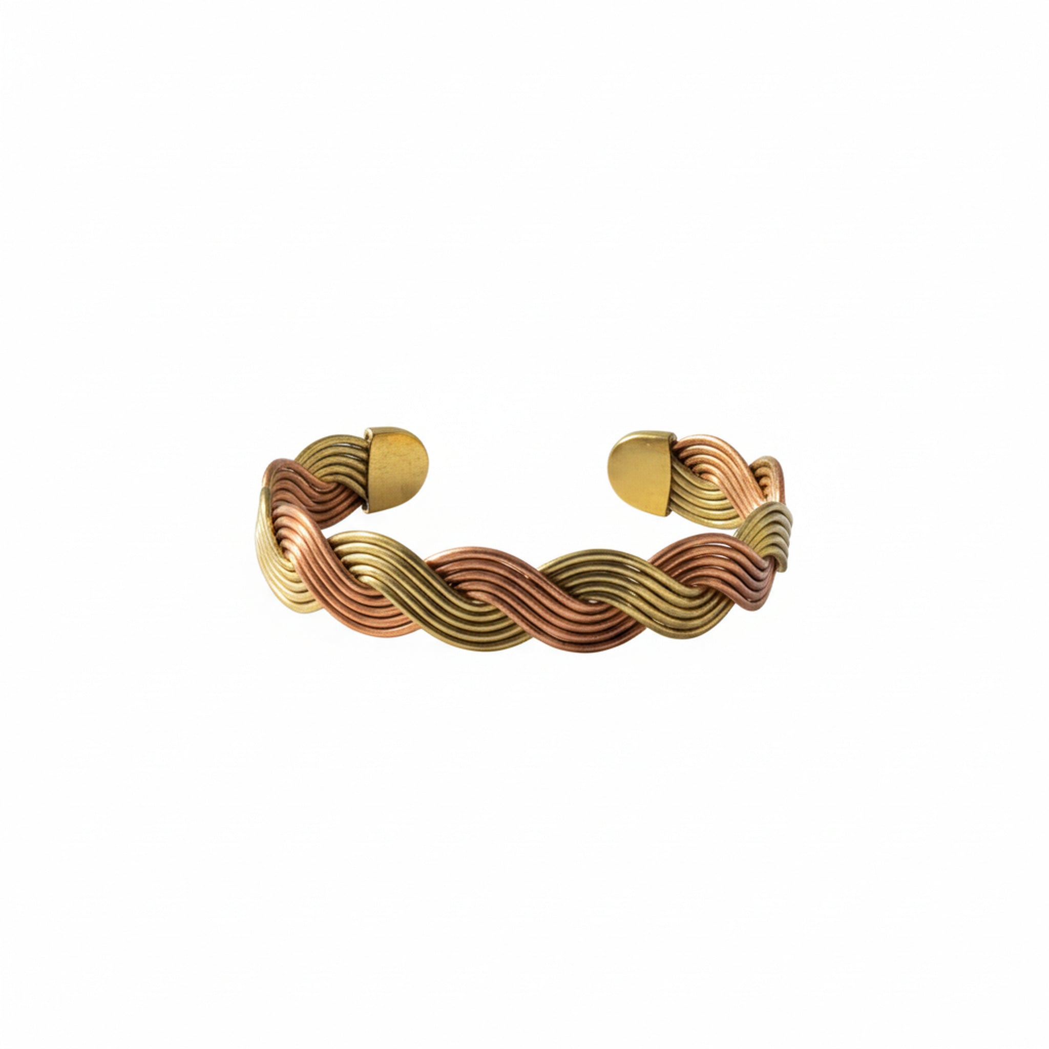 Bakırzen Handcrafted Copper & Brass Woven Bracelet for Women