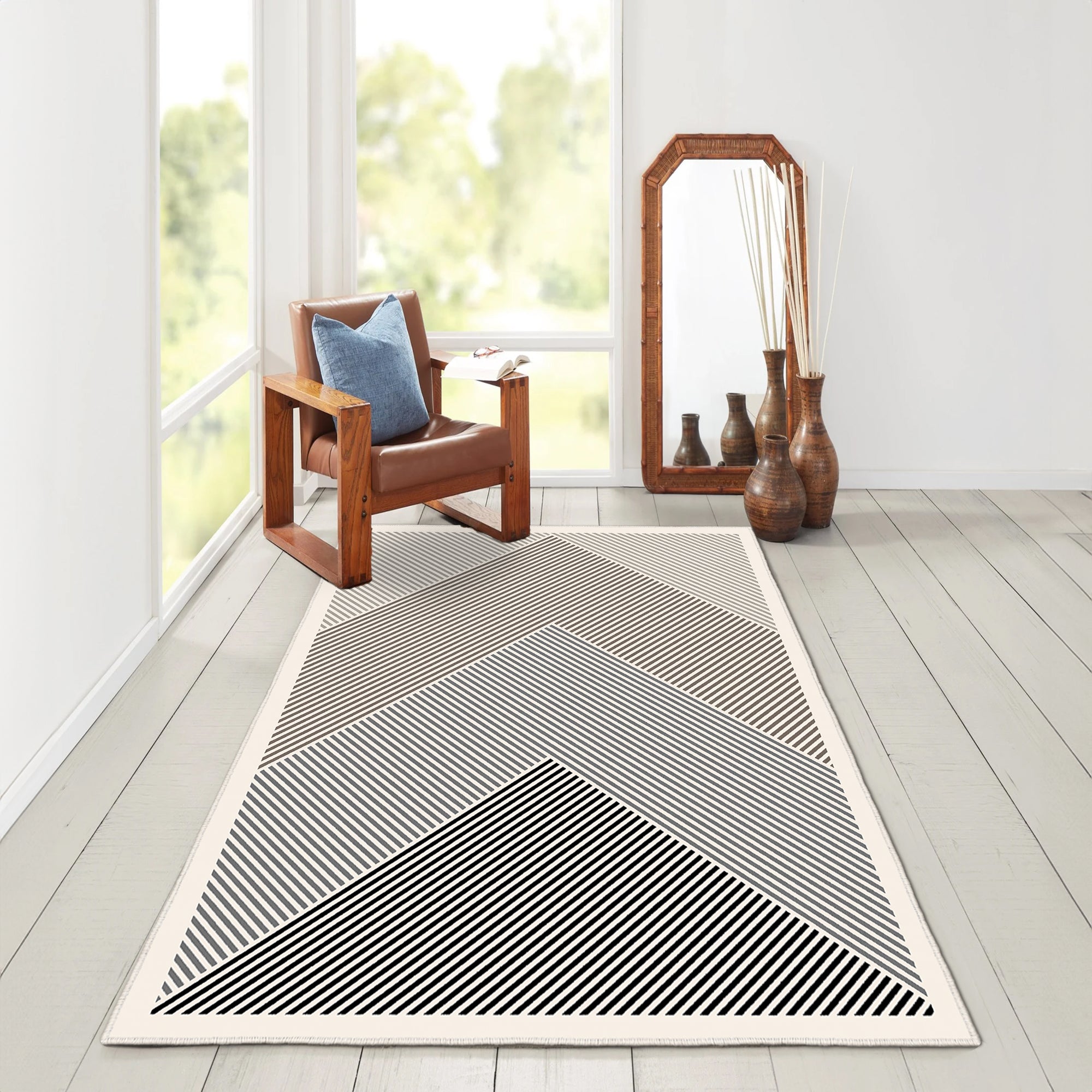 Alfombras de área lavable, crema, rectángulo, alfombra con respaldo sin deslizamiento, resistente a las manchas, plegable, alfombra lavable a máquina boho para cocina, baño, dormitorio o sala de estar