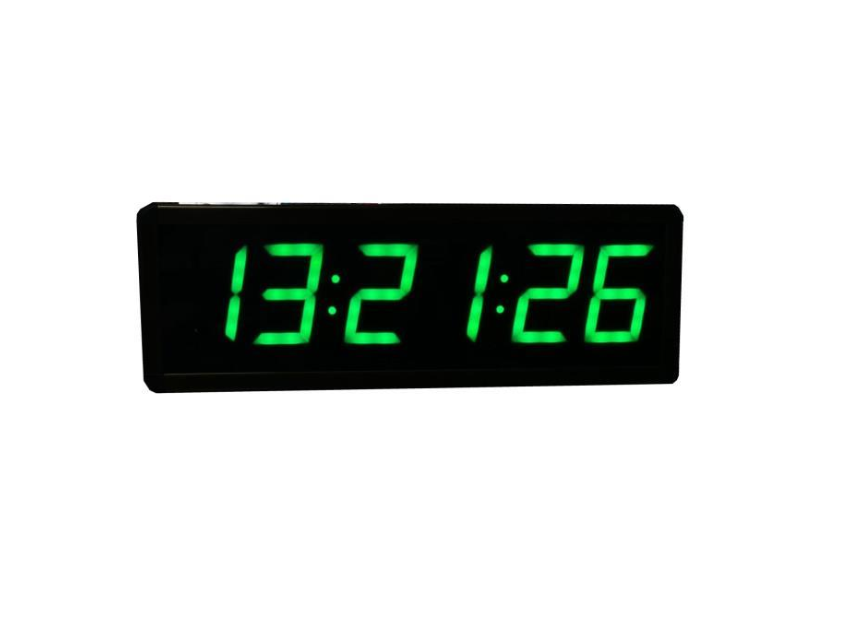 Muro LED digital y reloj de mesa con segundos y grado - Verde (Dimensión de la caja: 16x65 cm)