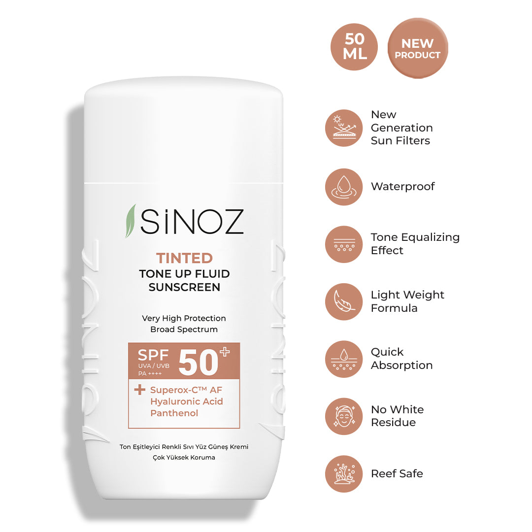 Sinoz Tinted Tone Up Fluid Sunscreen SPF50+ / PA++++