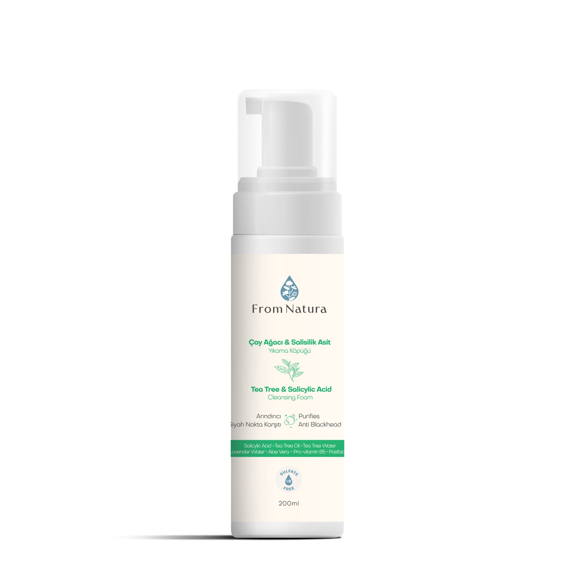 From Natura - Tea Tree and Salicylic Acid Washing Foam 200 ml