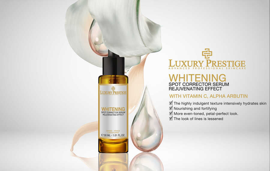 Luxus -Prestige -Whitening -Gesicht und Nackenserum - Erzielen Sie strahlend Hautton und Balance - 30 ml