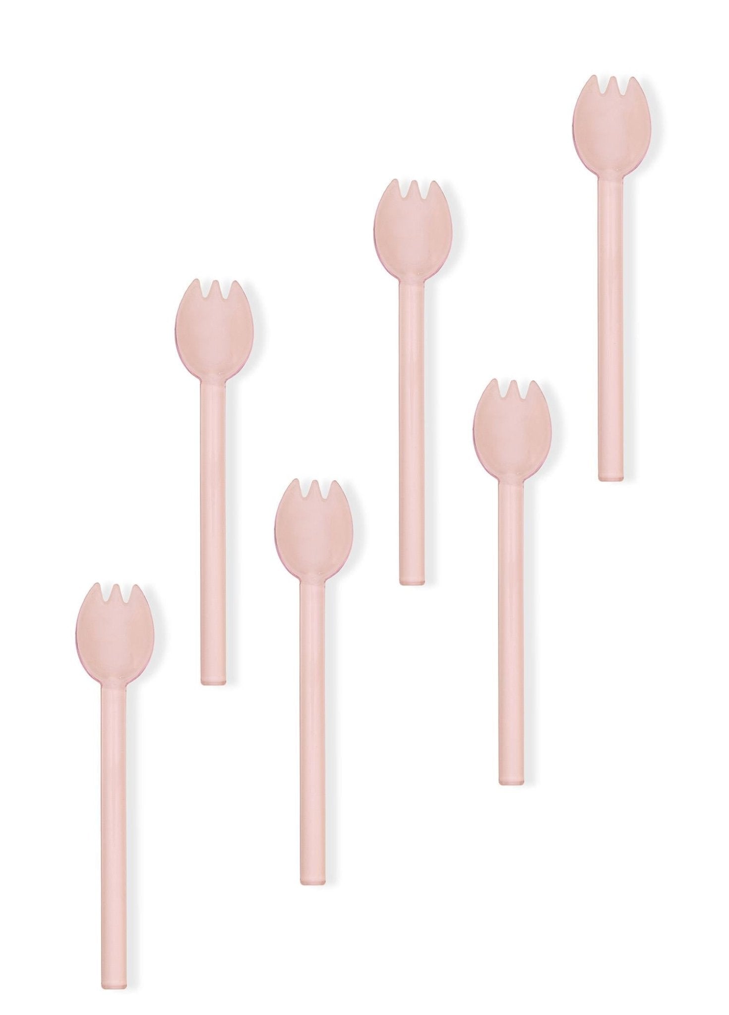 Abiete – Ice Cream and Dessert Spoon – Borosilicate Glass & Durable – 6 Pcs (3x3x16 cm) - Exporgin - Global Shopping Site