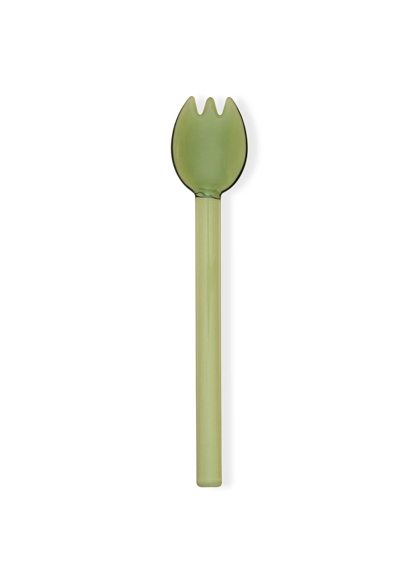 Abiete – Ice Cream and Dessert Spoon Green – Borosilicate & Durable – 6 Pcs (3x3x16 cm) - Exporgin - Global Shopping Site