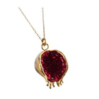 Collier en argent avec grenade rouge de la série Abundance – Confortable et décoratif - Exporgin - Global Shopping Site