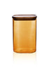 Acacia Rectangular Glass Jar Amber 1200 ml - Exporgin | Türkiye Comes to You