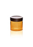 Acacia Round Glass Jar Amber 500 ml - Exporgin | Türkiye Comes to You