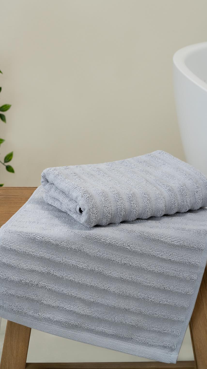 Alegra 100% Natural Cotton Hand / Face Towel 50x90 cm Grigio