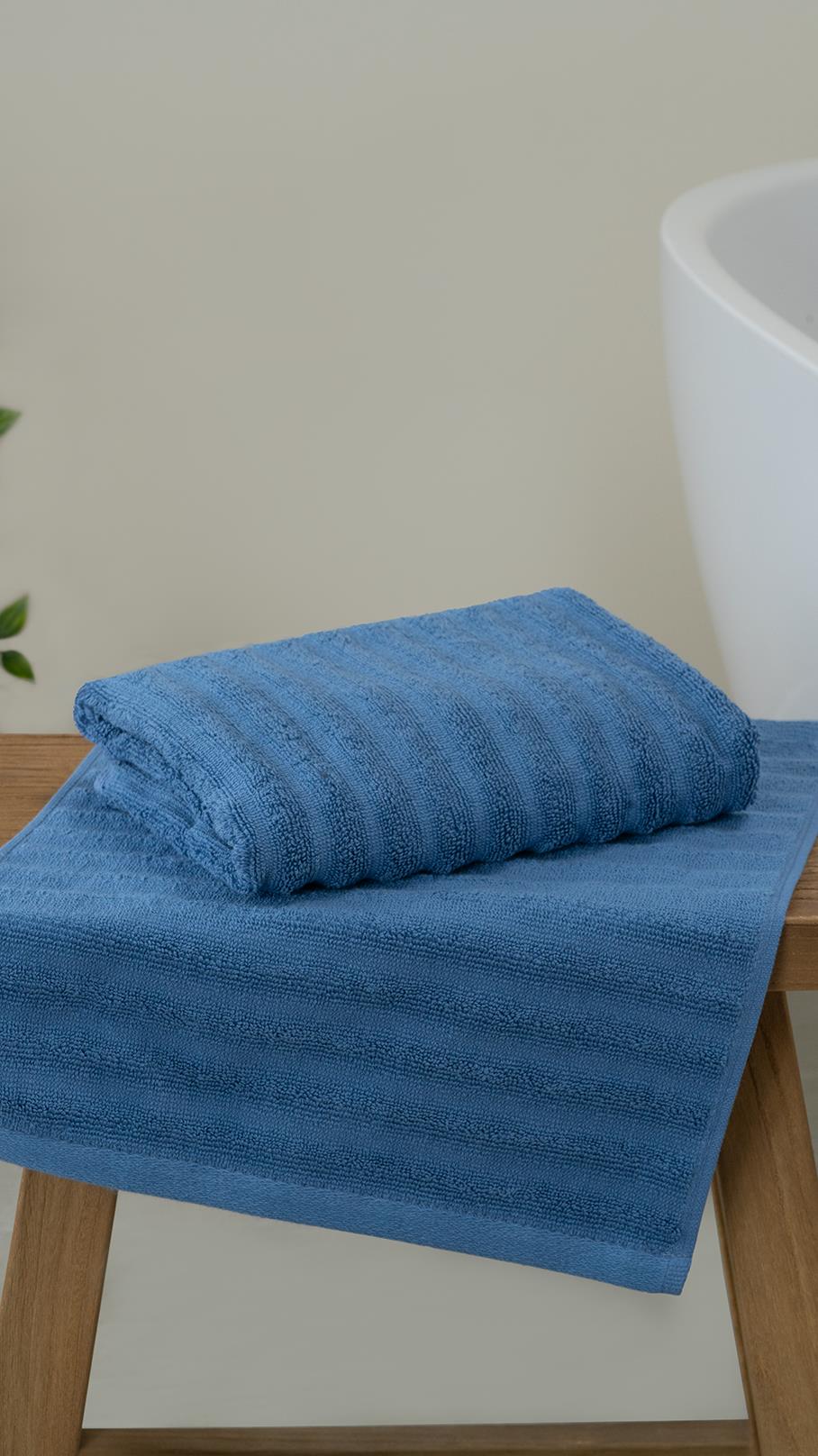 Alegra 100% Natural Cotton Hand / Face Towel 50x90 cm blu navy