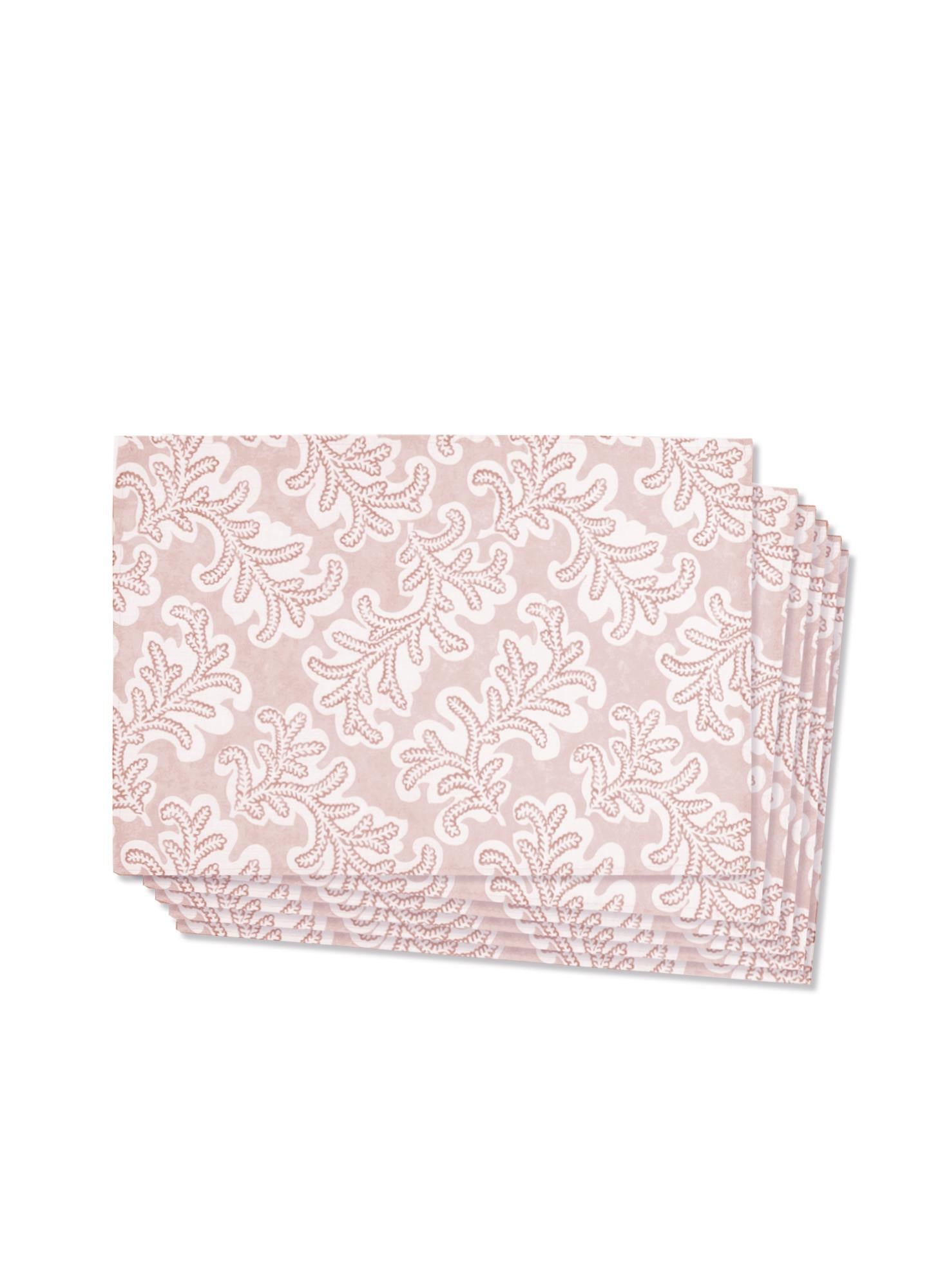 Coral American Service Set of 6 Pink 50x35 cm