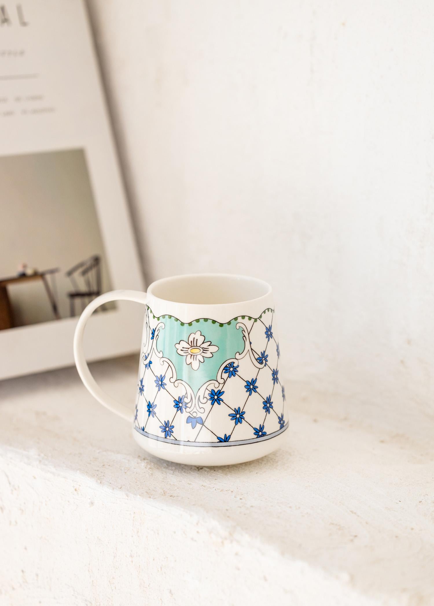 Amore Blue Porcelain Mug KPA0259 340 cc