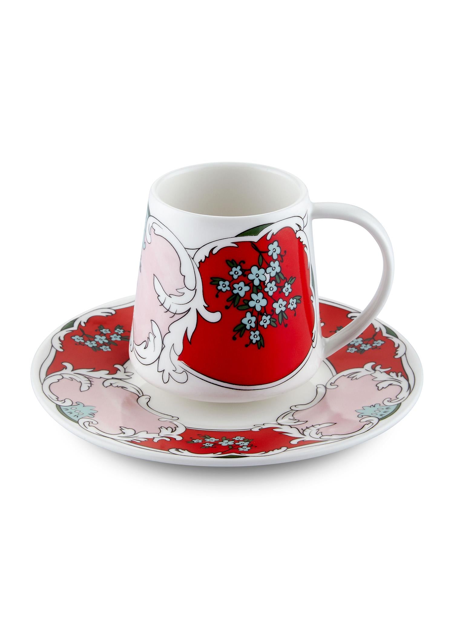 Amore Red Turkish Coffee Cup Single 100 cc