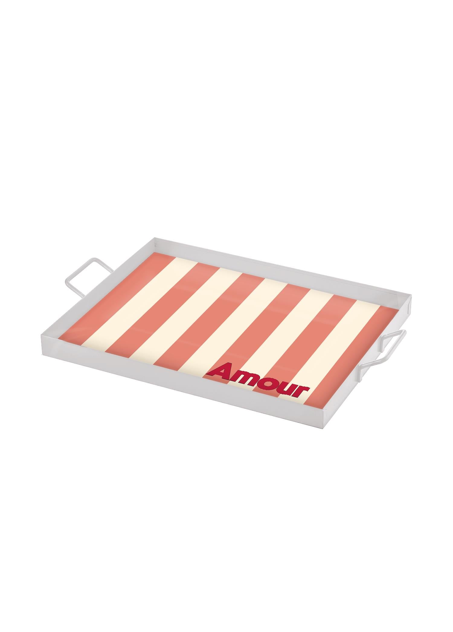 Amour Decorative Metal Tray 40x30 cm