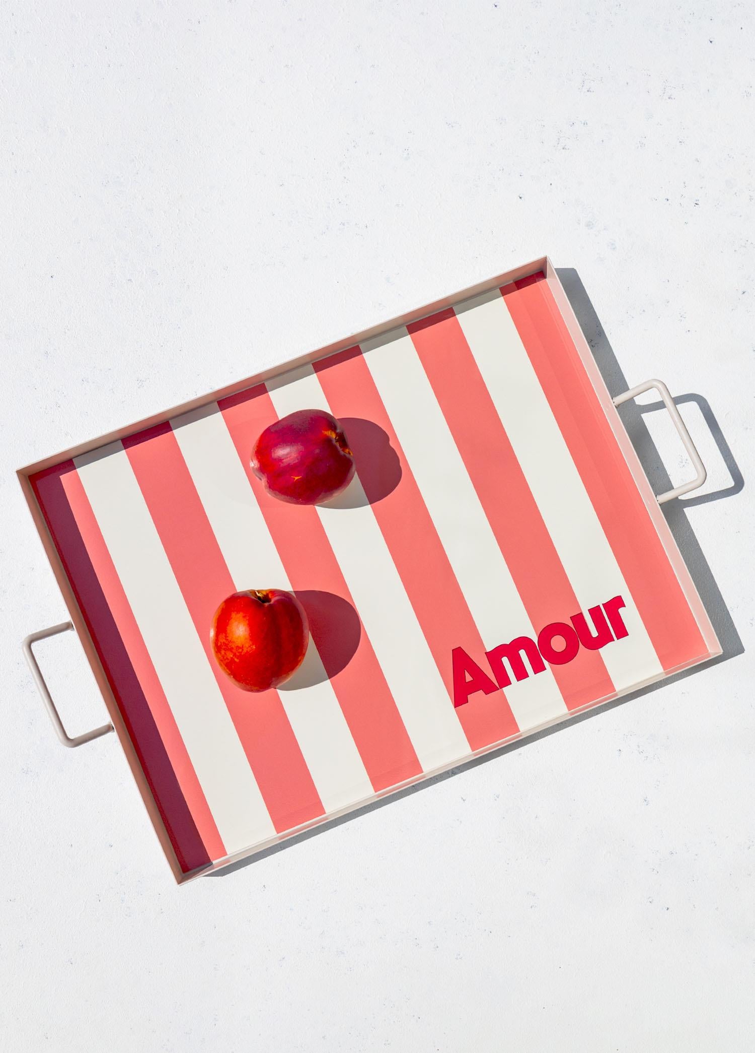 Amour Decorative Metal Tray 40x30 cm