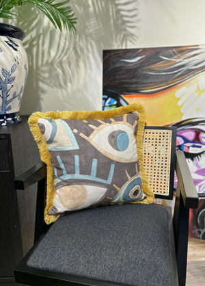 Amulet Cushion Brown Gold 45 x 45 Cm - Exporgin - Global Shopping Site