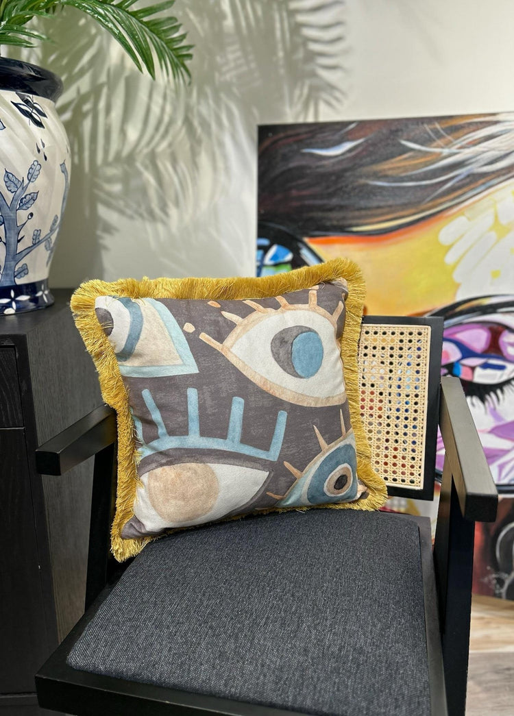 Amulet Cushion Brown Gold 45 x 45 Cm - Exporgin - Global Shopping Site