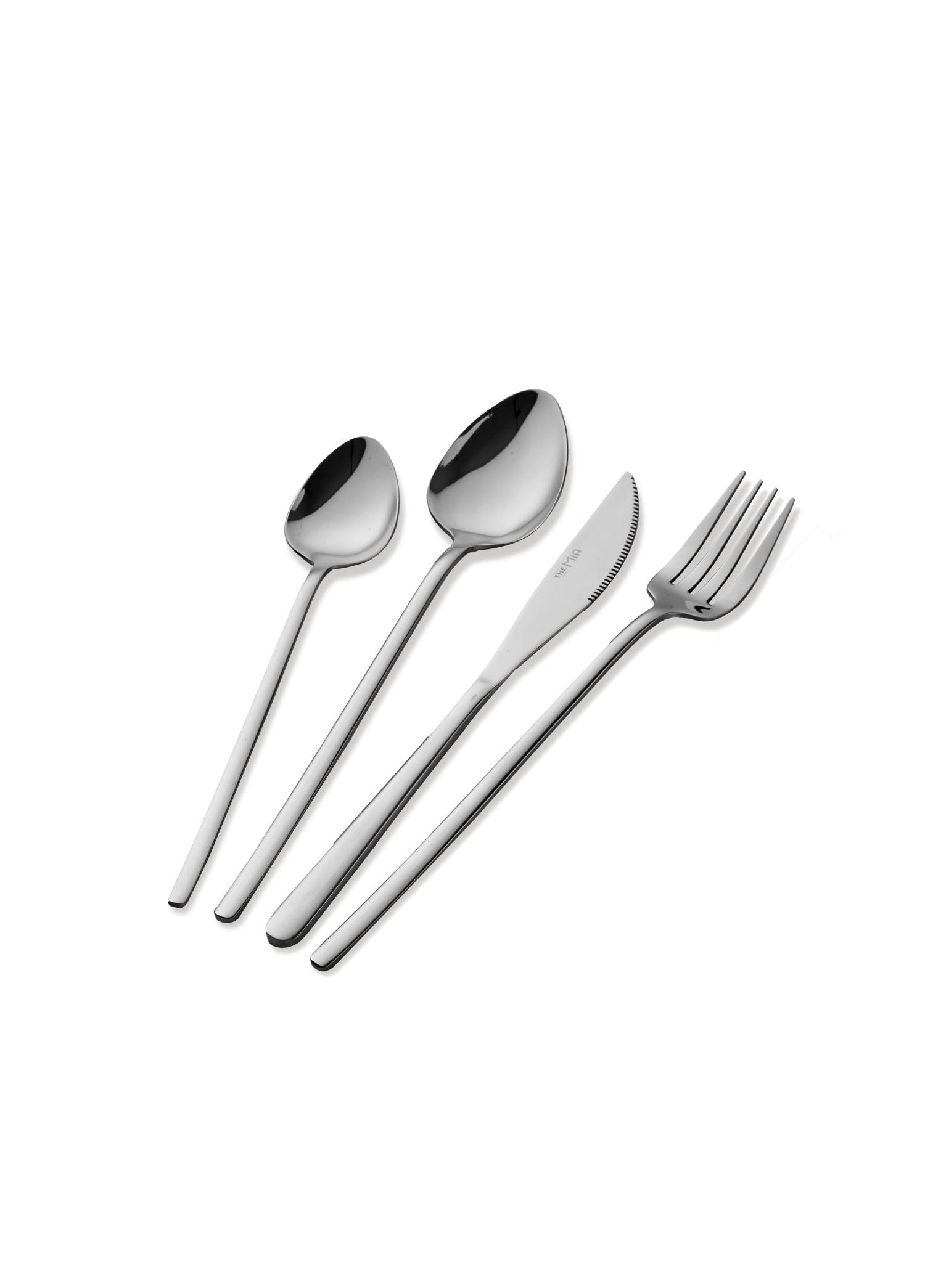 Giallo Cutlery Set Silver 24 Pieces