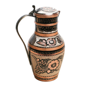 Asil Bakır Hand - Carved Copper Jug 17 cm - Exporgin | Global Shopping Site