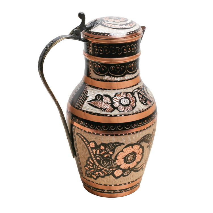 Asil Bakır Hand - Carved Copper Jug 17 cm - Exporgin | Global Shopping Site